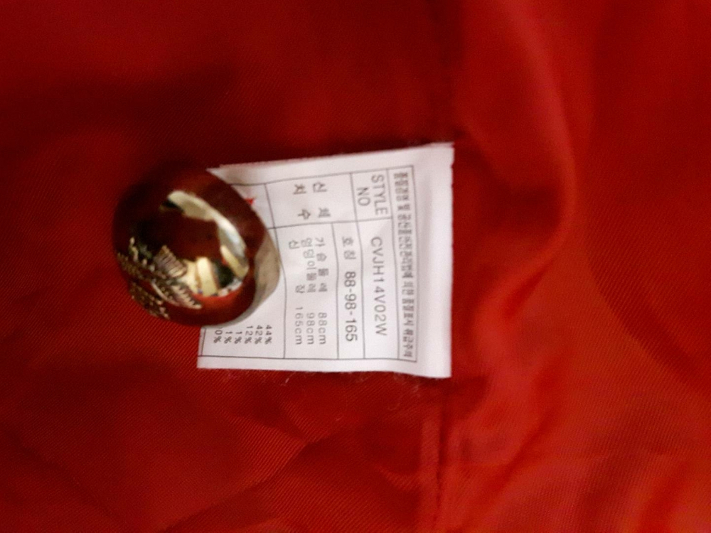 CLOVIS레드컬러 더블 반코트--3