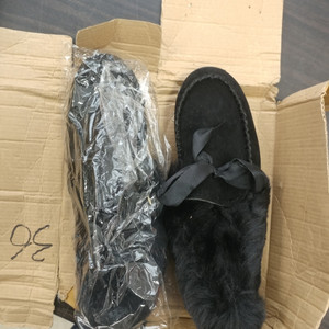 여성털단화