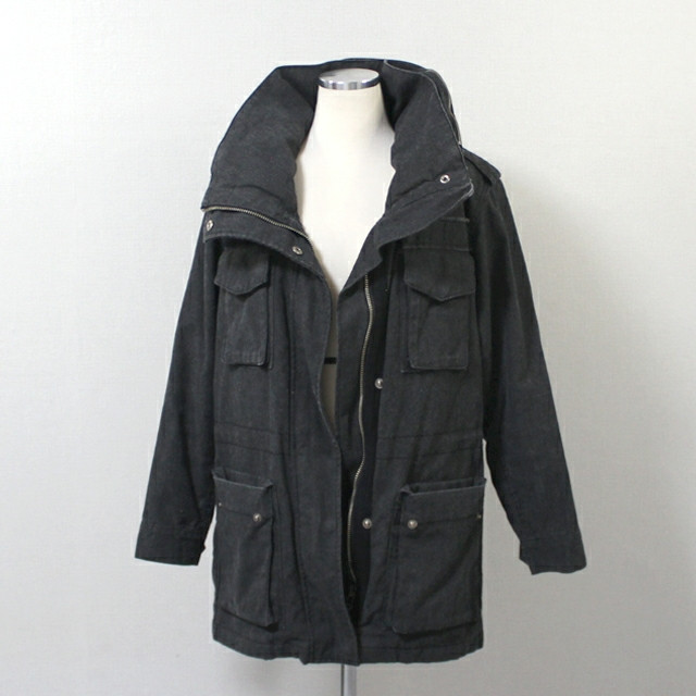 코데즈컴바인 블랙데님 야상 안감탈부착--1