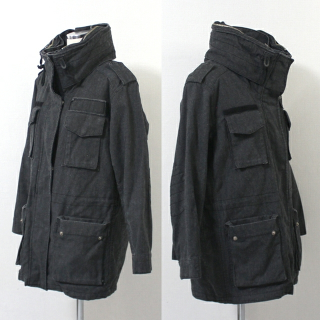 코데즈컴바인 블랙데님 야상 안감탈부착--2