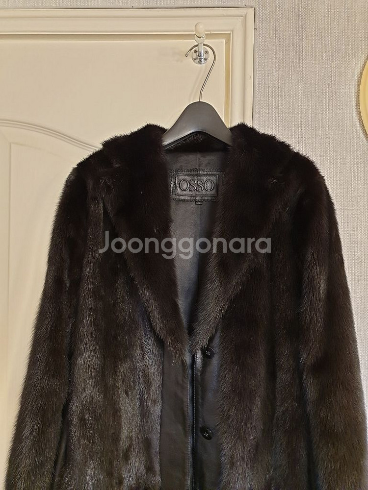 OSSO 밍크.양가죽 양면롱트렌치 코트--1