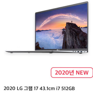 2020 LG 그램 17 43.1cm i7 512GB