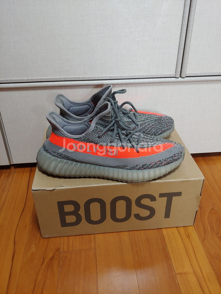 (280) 이지부스트 350 v2 벨루가 1.0솔라레드--3