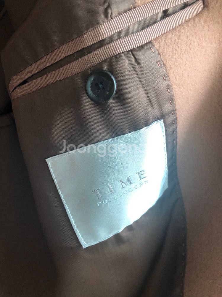 타임 옴므 핑크 오버핏 코트 판매합니다--4