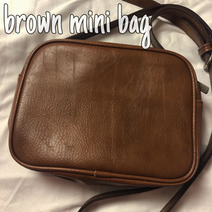 - brown mini bag ෆ