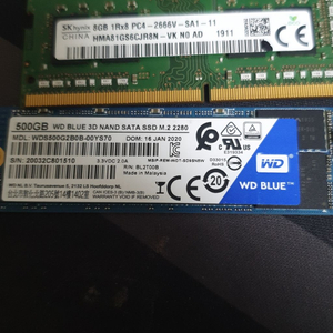 m.2 WD 512G/ 노트북 DDR4 8G 판매합니다