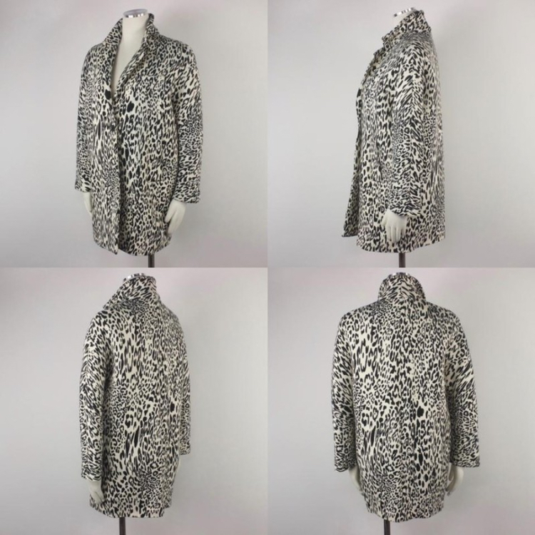 자라 레오파드 호피 코트 XS--2