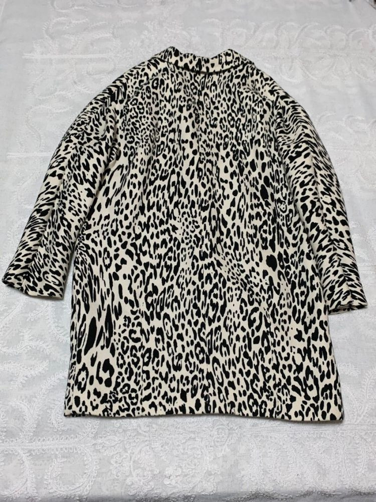 자라 레오파드 호피 코트 XS--4
