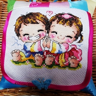 예쁜십자수 주차쿠션 들--0