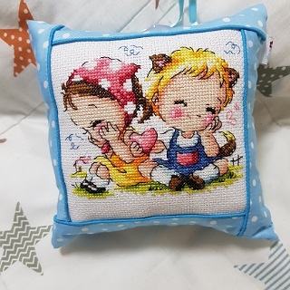 예쁜십자수 주차쿠션 들--5