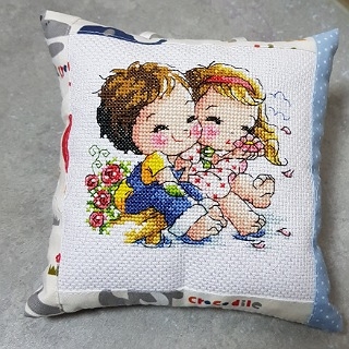 예쁜십자수 주차쿠션 들--9