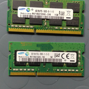 노트북램 DDR3 10600S 4GB,12800S 2G