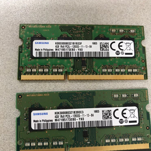 노트북ddr3 4g 2개