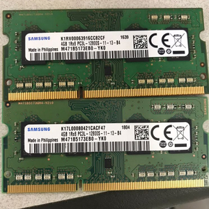 노트북 ddr3 4g 2개