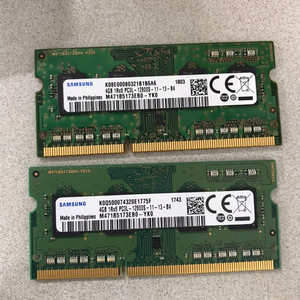 노트북 ddr3 4g 2개