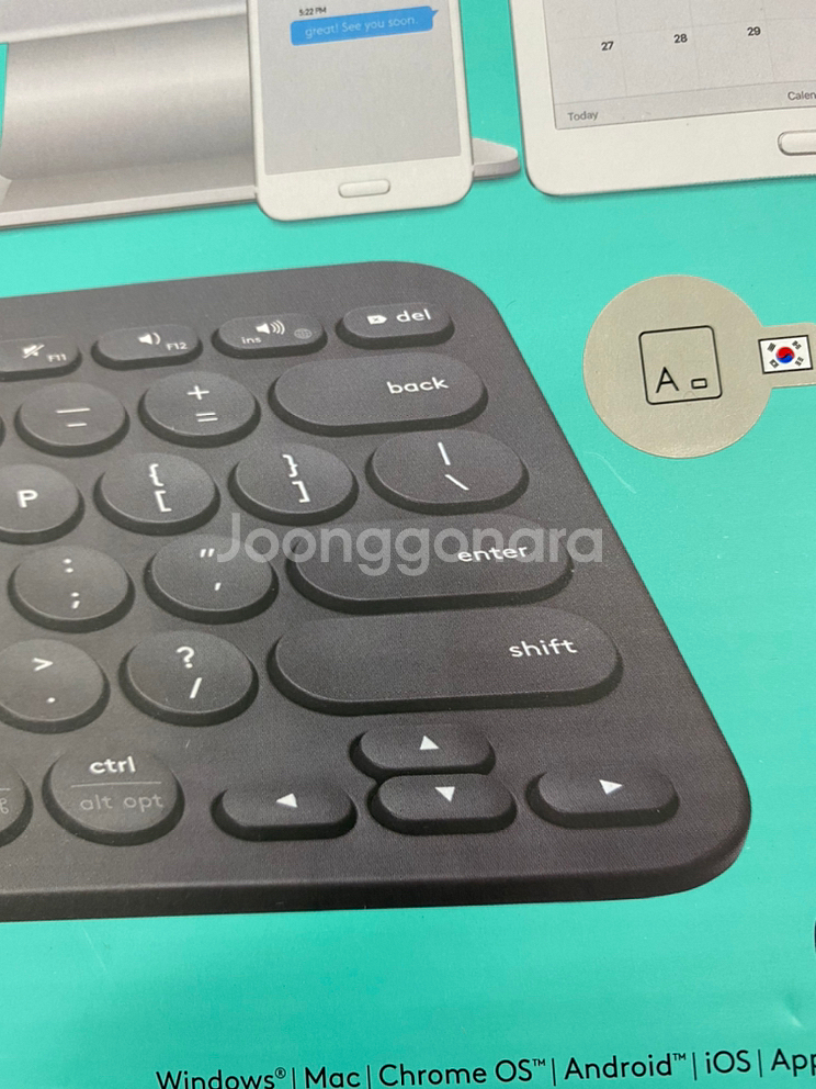 로지텍 k380 그레이1개 핑크1개--0