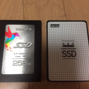 ssd 256gb adata, klevv 총 2개