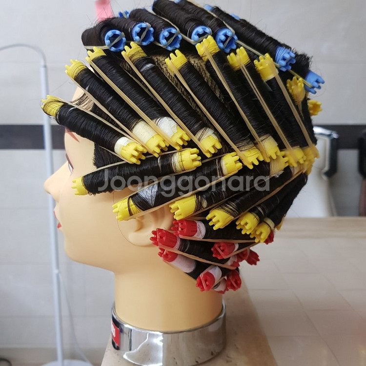 퍼머넌트 연습용 가발(+시험용 펌롯드, 펌망, 펌롤)--2