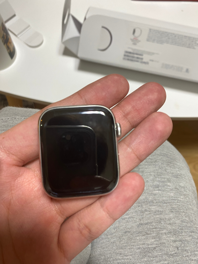 애플워치5 스테인리스 실버 44mm 밀레니즈루프--2