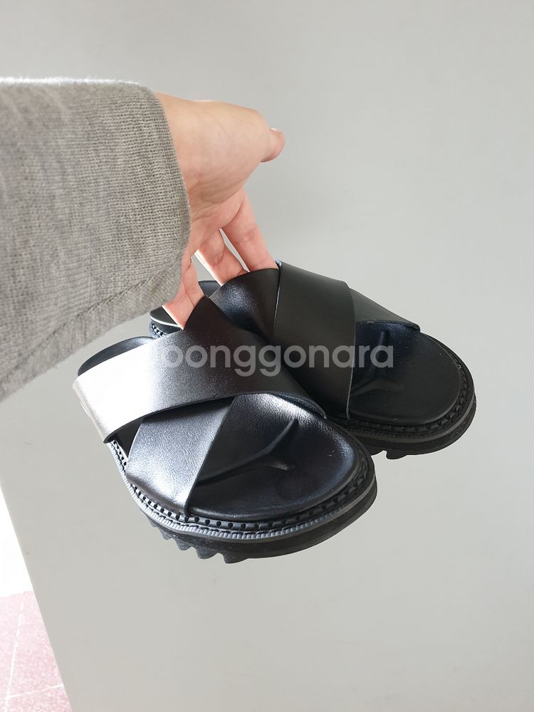 커스텀에이드 소가죽 슬리퍼 260mm--0