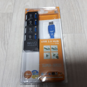 WeVO USB 3.0 4포트 허브 무전원