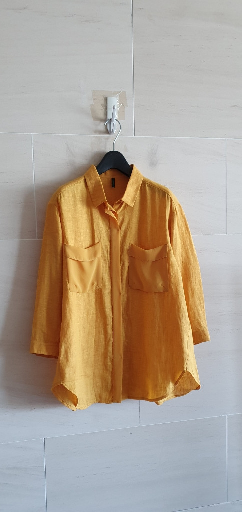 (정품) 베네통 린넨 셔츠 블라웃--4