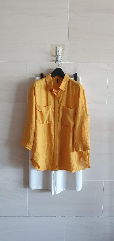 (정품) 베네통 린넨 셔츠 블라웃--8