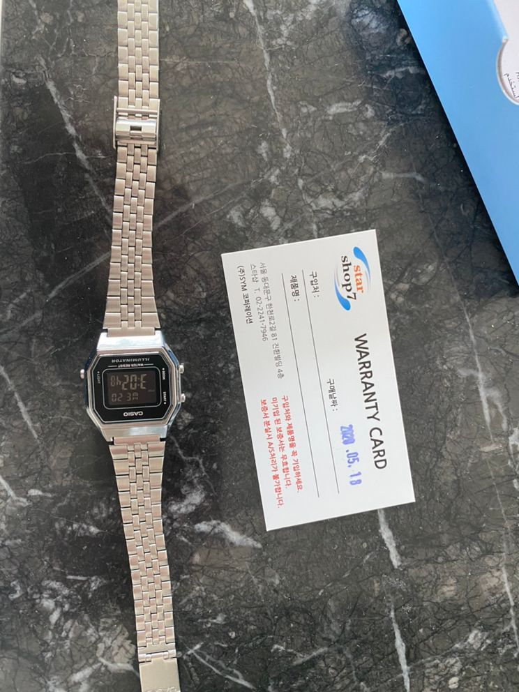 카시오 희귀블랙 la 680 wa 1b--1