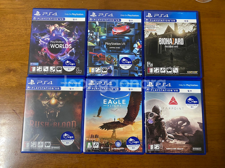 플스vr(1세대)올인원세트+파포번들+vr타이틀5장--4