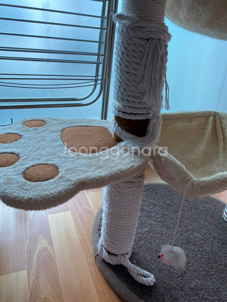 고양이 2단캣타워+패브릭 하우스 팔아요--4
