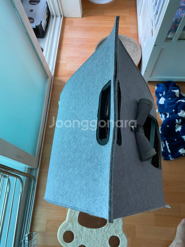 고양이 2단캣타워+패브릭 하우스 팔아요--7