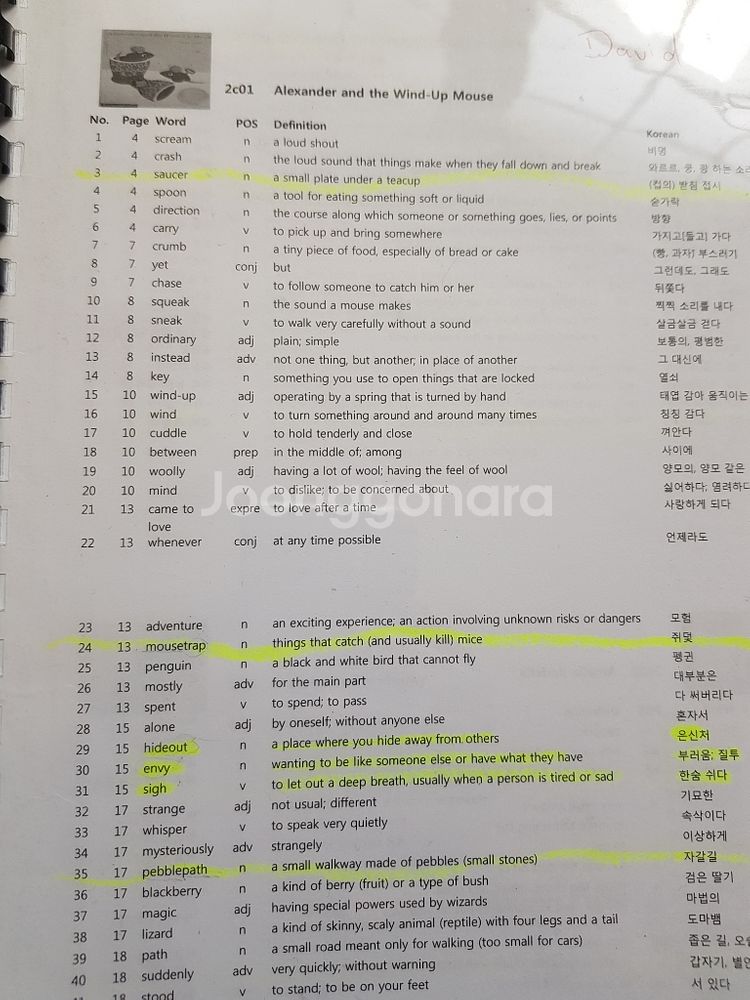 영어 동화 단어장--2