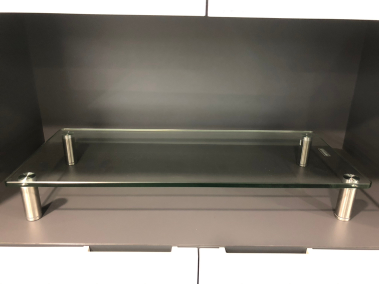 강화유리 컴퓨터 모니터 받침대 선반 거치대--0