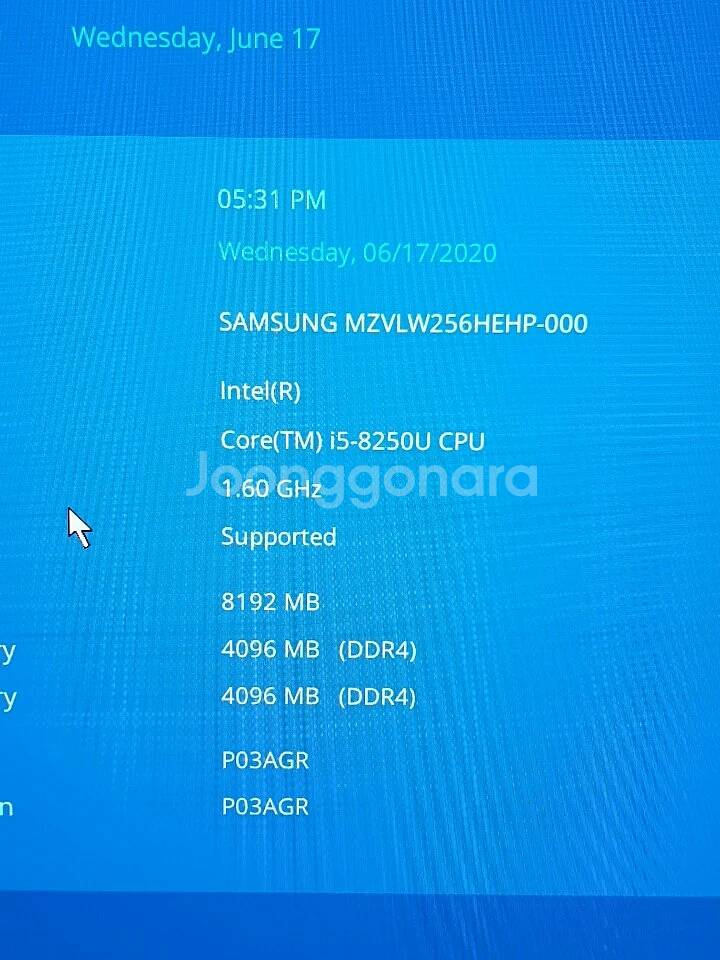2018 삼성노트북9 올웨이즈 NT900X3V-A58A--8