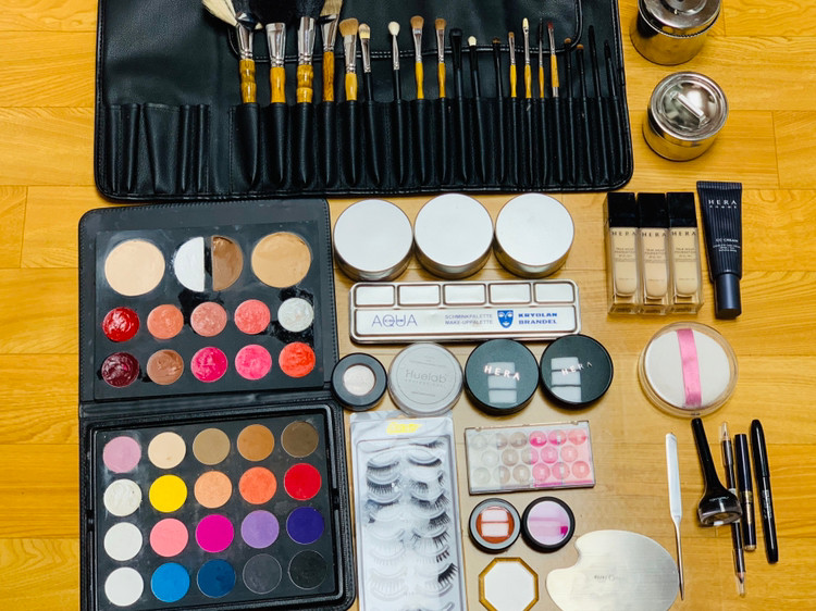 국가시험 메이크업 실기 아이 립 팔레트 마네킹 수염 이미지