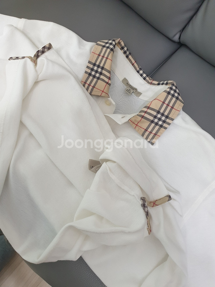정품 버버리 카라 셔츠--5
