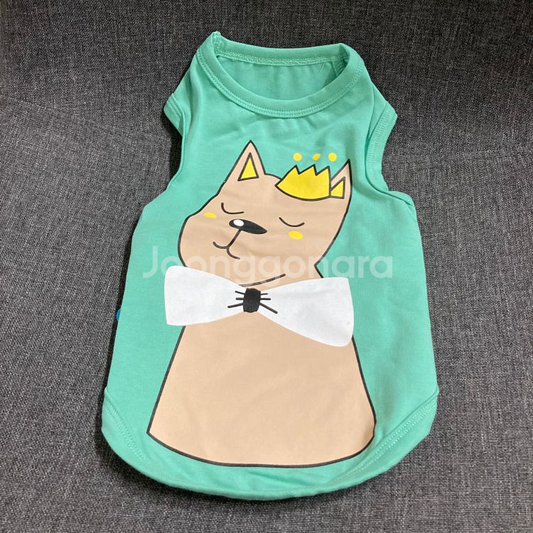 (오늘발송)강아지 프린팅 옷 (M사이즈, 새상품)--0