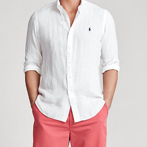 polo linen shirt (slim fit L )