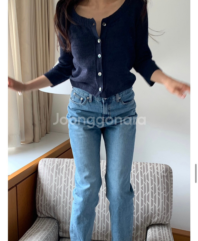 CTD 커넷팅더닷 딥라운드 네이비 가디건 새상품팝니다--1