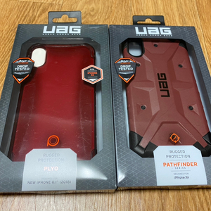 UAG 아이폰 XR 케이스 2개. 플라이오, 패스파인더