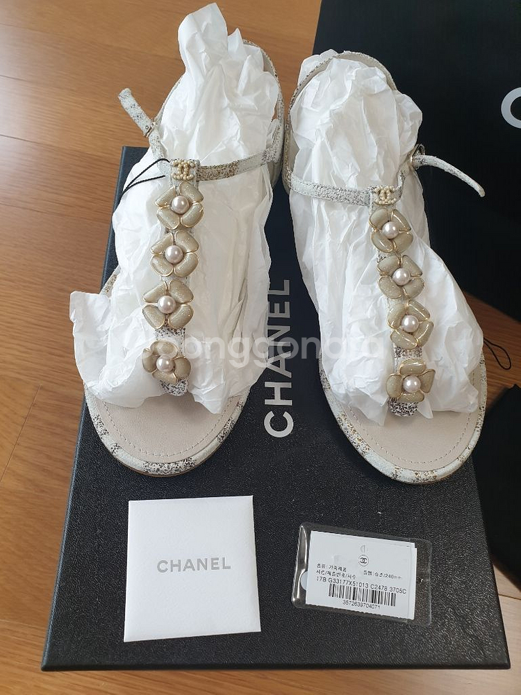 정품 샤넬 샌들 (새상품)--6