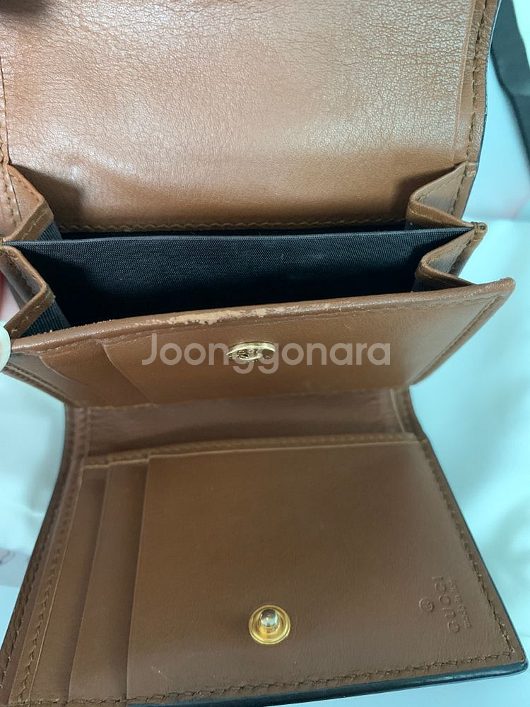 정품} 구찌 GG수프림 패들락 반지갑--7