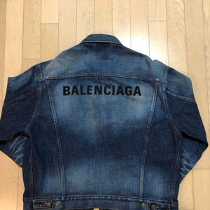 Balenciaga 발렌시아가 남성 로고 자수 데님자켓