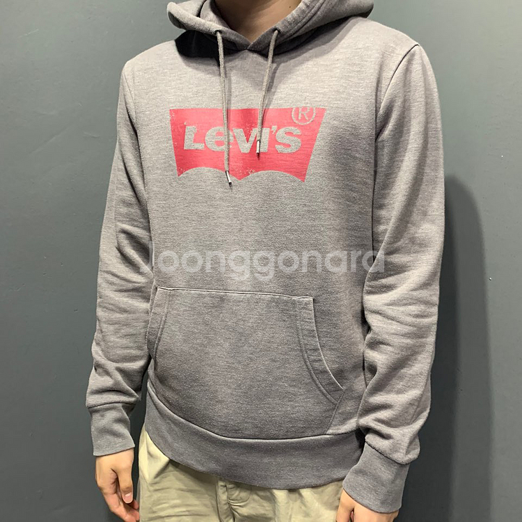 리바이스 시그니처 로고 후드티--0