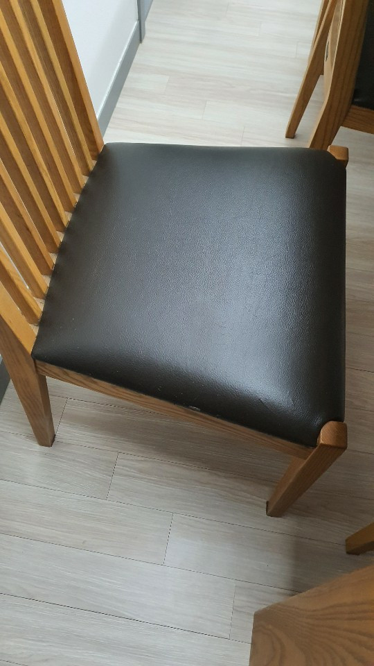 우드코 원목 6인 식탁세트--2