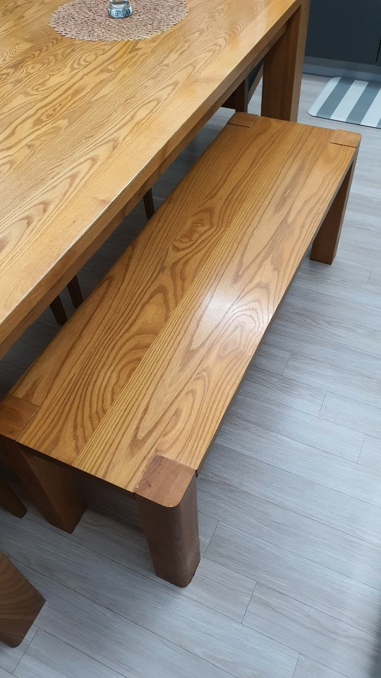 우드코 원목 6인 식탁세트--3