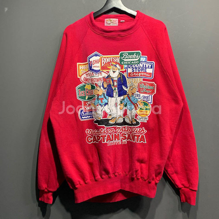 올드스쿨 캡틴 산타 맨투맨--2