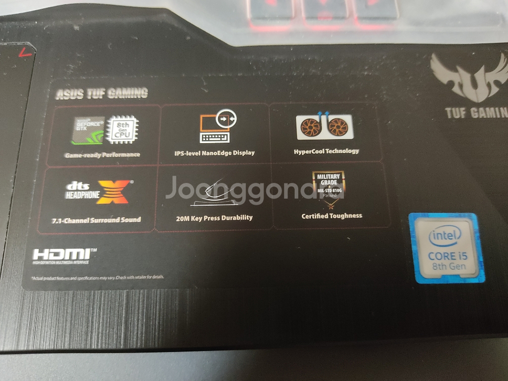 ASUS 아수스 GTX fx505gd-bq062 노트북--2