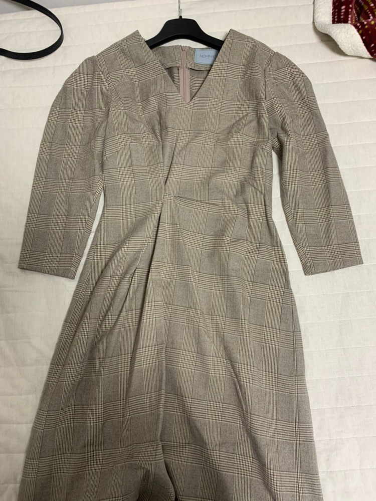 (가격다운)노미나떼 체크 드레이프 원피스--2