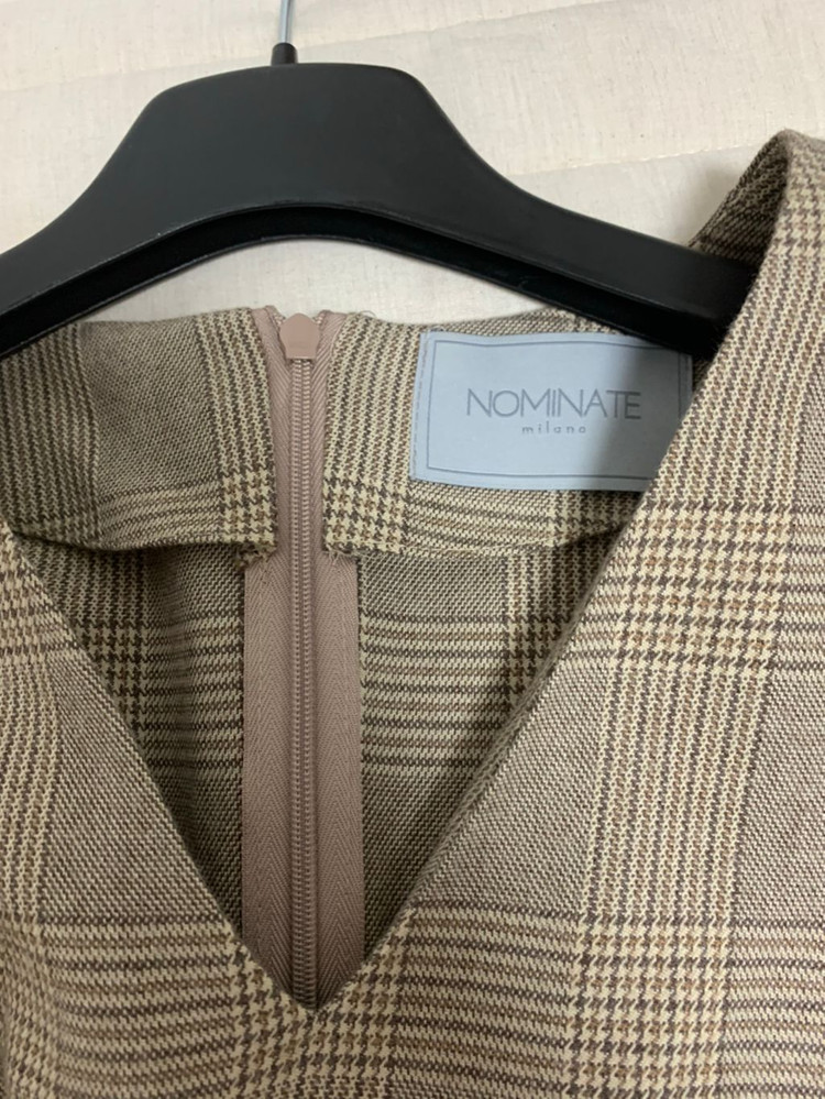 (가격다운)노미나떼 체크 드레이프 원피스--1